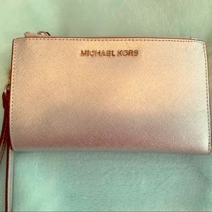 Michael Kors Silver Wristlet
